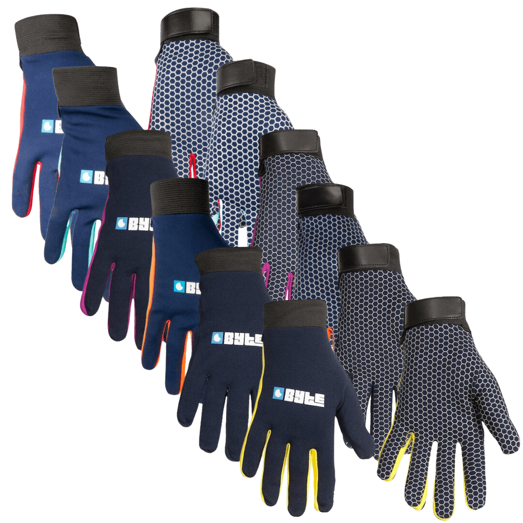 Byte | Byte Skinfit Navy Gloves PAIR | Skinfit Navy Gloves PAIR - Navy / 3XSmall | Total Hockey