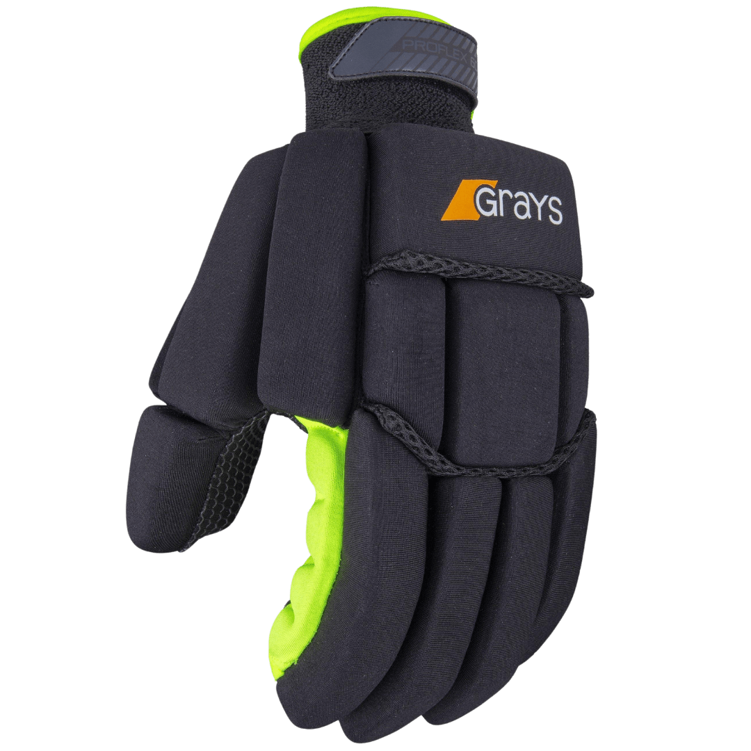Grays | Grays Proflex 1000 Glove Left Hand | Proflex 1000 Glove Left Hand - Black/Yellow / XSmall | Total Hockey