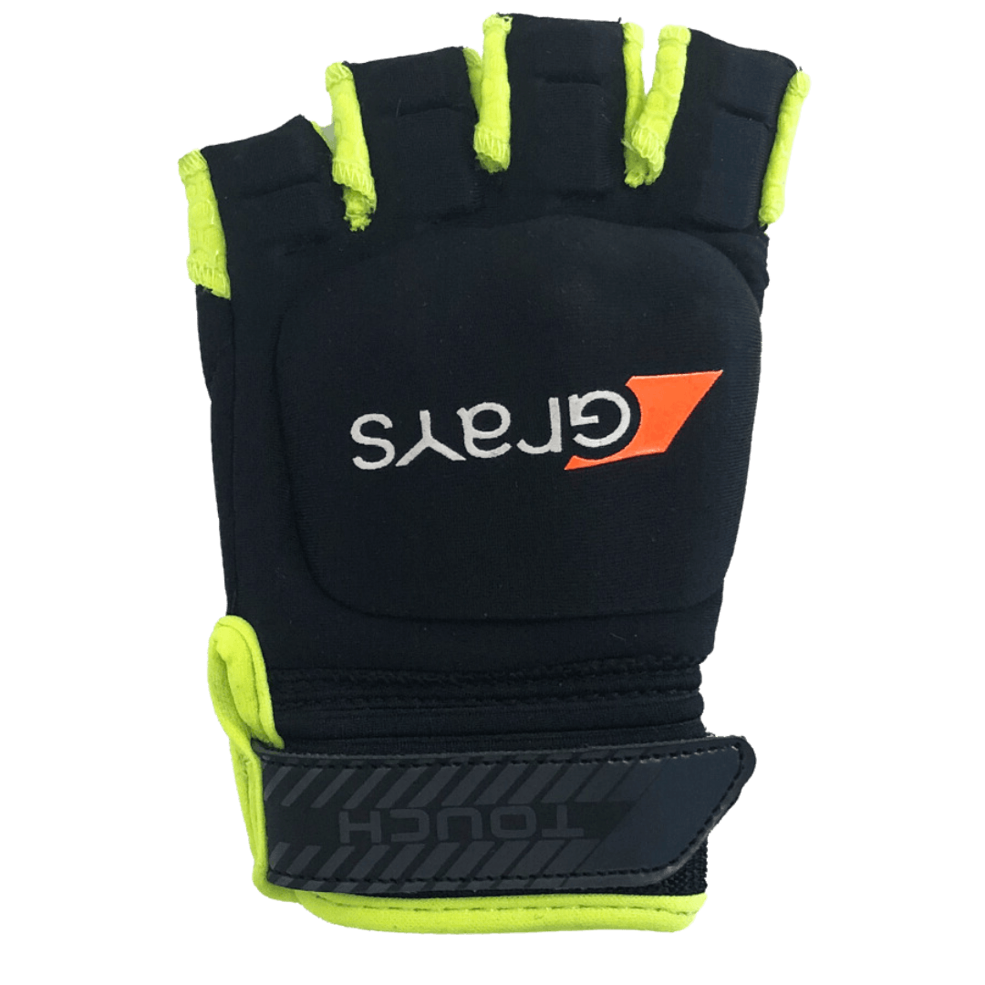 Grays | Grays Touch Glove Right Hand | Touch Glove Right Hand - Black/Yellow / 2XSmall | Total Hockey