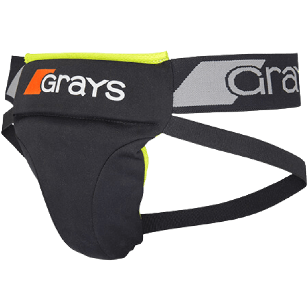 Grays | Grays Nitro Abdo Guard Men | Nitro Abdo Guard Men - Black/Yellow / One Size - Male | Total Hockey
