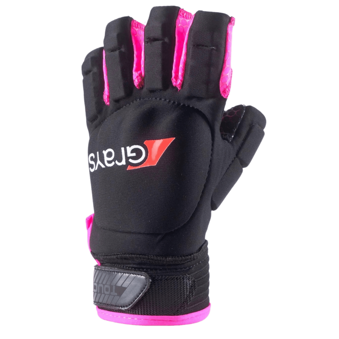 Grays | Grays Touch Glove Right Hand | Touch Glove Right Hand - Black/Pink / 2XSmall | Total Hockey
