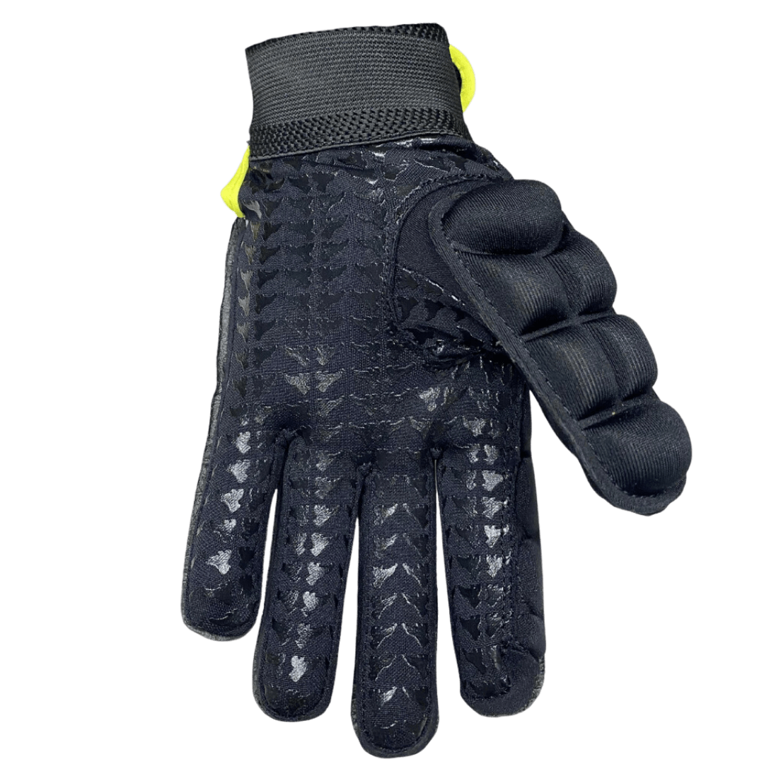 Guerilla | Guerilla Howler Glove Left Hand | Howler Glove Left Hand - Black/Yellow / 2XSmall | Total Hockey