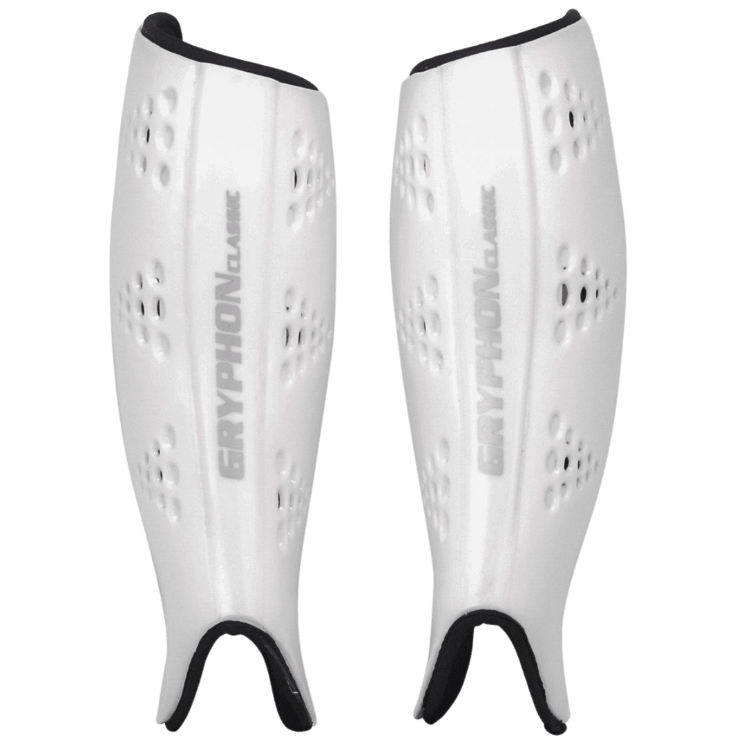 Gryphon Hockey | Gryphon Hockey Classic Shinguards | Classic Shinguards - White / XSmall | Total Hockey