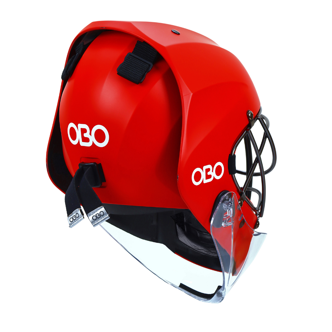 ABS Helmet Red with Throat Guard