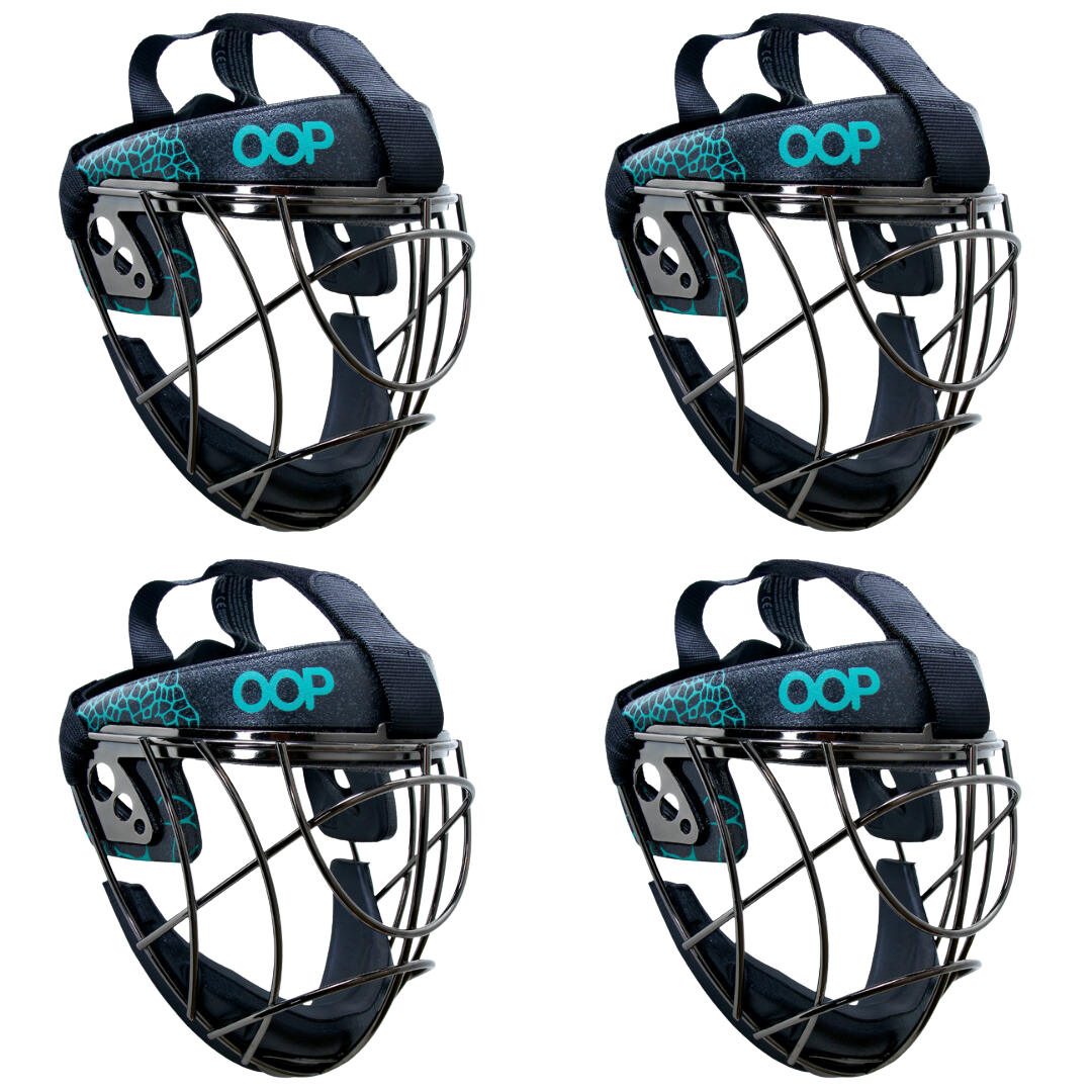 OOP | OOP FACE OFF Steel Face Protector - Pack Of 4 | FACE OFF Steel Face Protector - Pack Of 4 - Youth / Small | Total Hockey