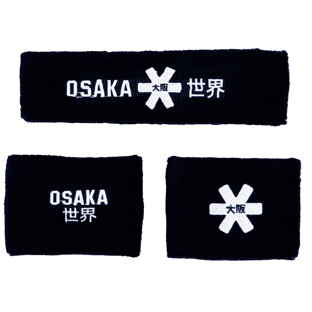 OSAKA Hockey | OSAKA Hockey Sweatband Set 2.0 | Sweatband Set 2.0 - Black | Total Hockey
