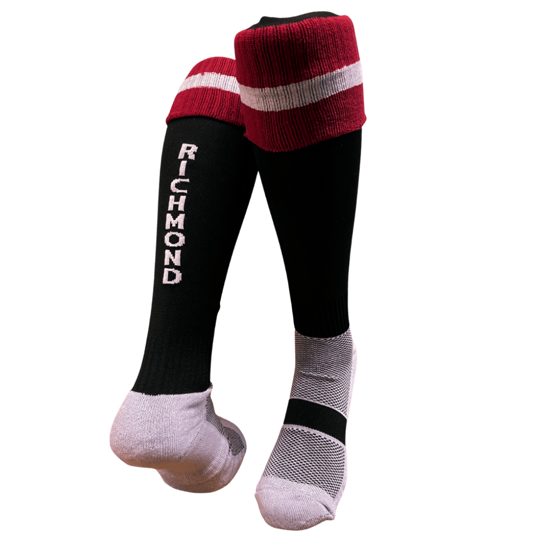 Richmond Hockey Club | Richmond Hockey Club RHC Adult Playing Socks Burgundy Home | RHC Adult Playing Socks Burgundy Home - EURO 41-46 | UK 7-11 | Total Hockey