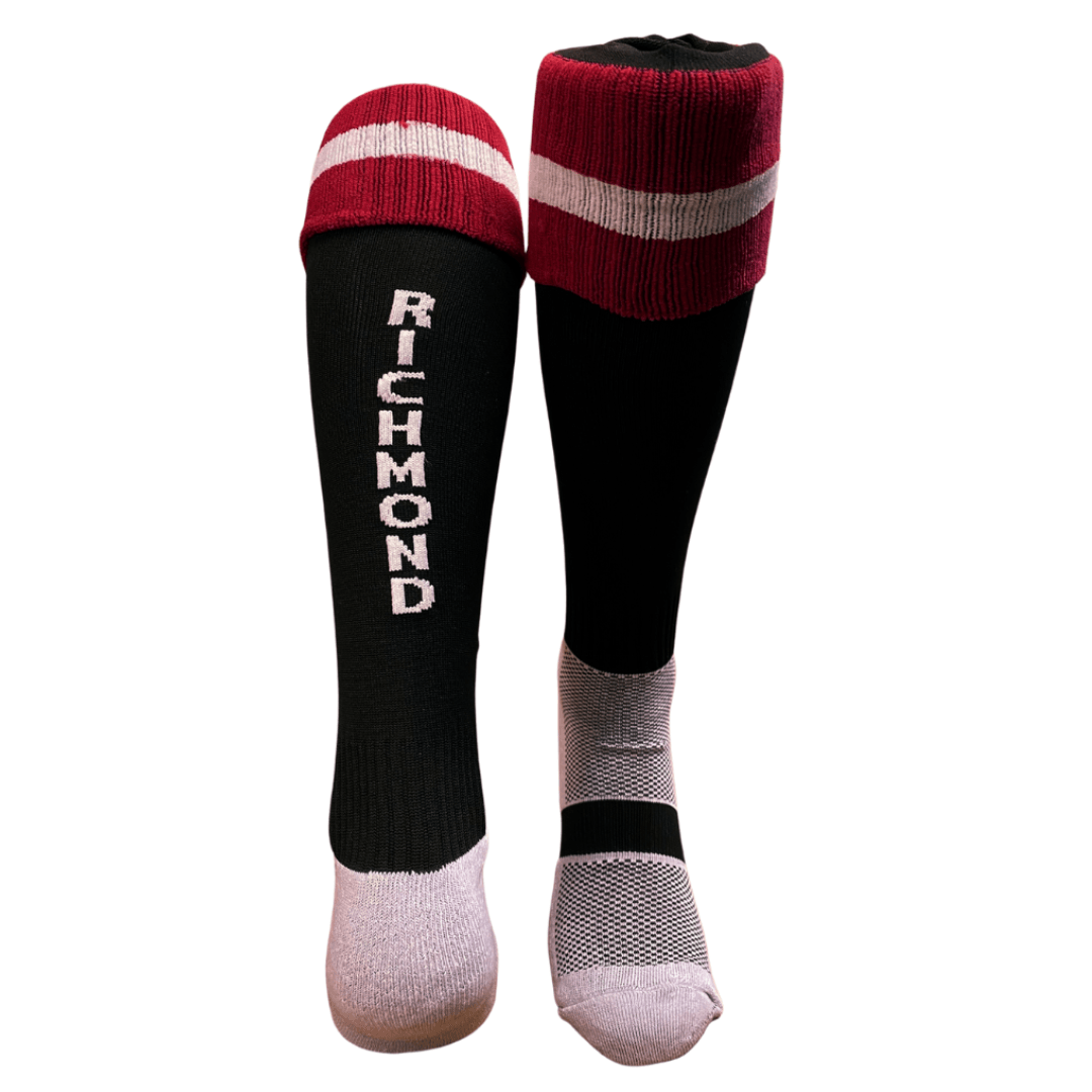 Richmond Hockey Club | Richmond Hockey Club RHC Adult Playing Socks Burgundy Home | RHC Adult Playing Socks Burgundy Home - EURO 41-46 | UK 7-11 | Total Hockey