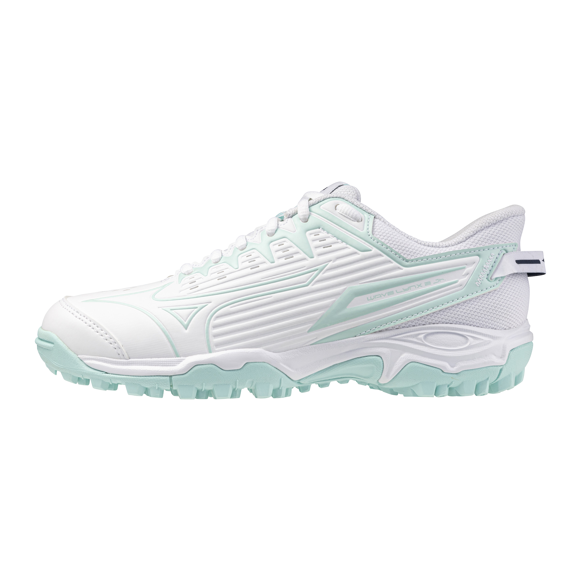 Mizuno | Mizuno Wave Lynx 2 White/Blue Tint Jr (2025) | Wave Lynx 2 White/Blue Tint Jr (2025) - EUR 32.5 | UK 1 | Total Hockey