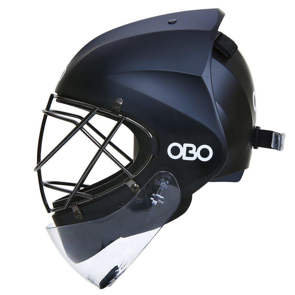 OBO | OBO ABS Helmet Black with Throat Guard | ABS Helmet Black with Throat Guard - Black / Small | Total Hockey