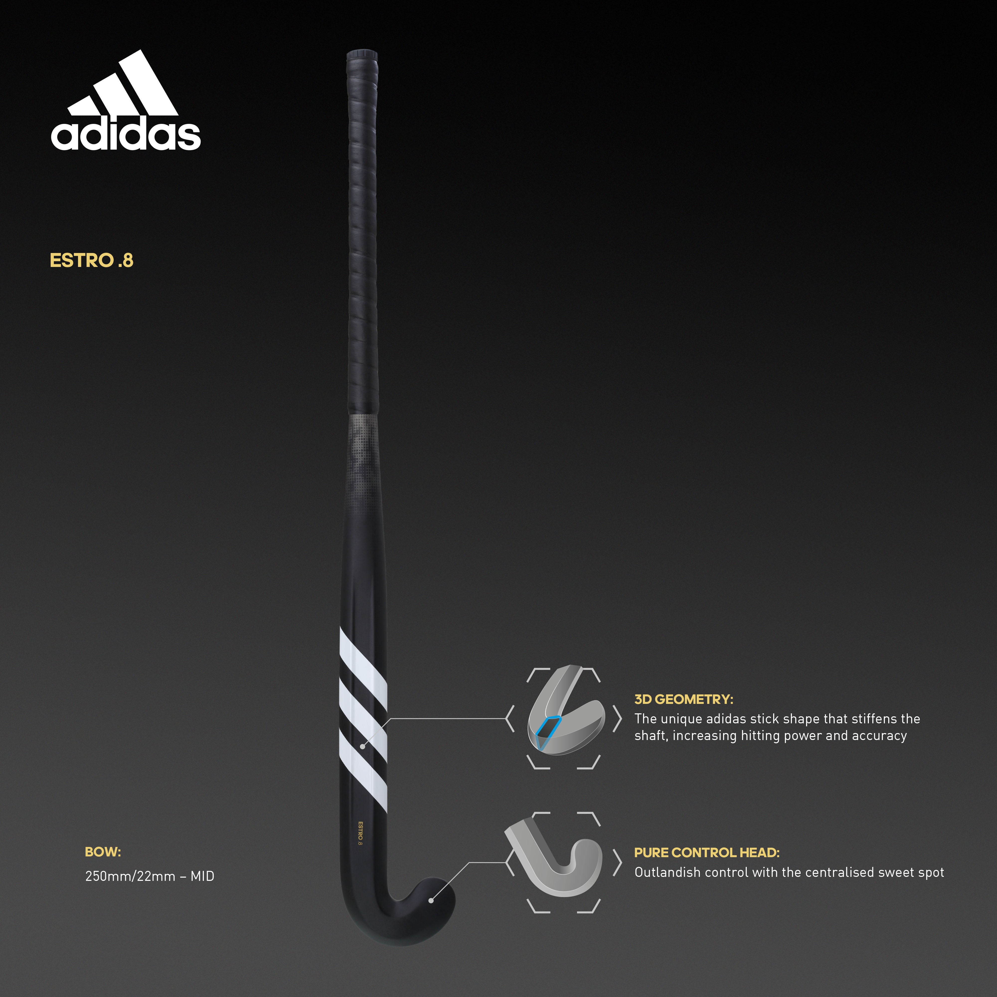 Adidas Hockey | Adidas Hockey Estro .8 Jr (2022) | Estro .8 Jr (2022) - 28" Light | Total Hockey