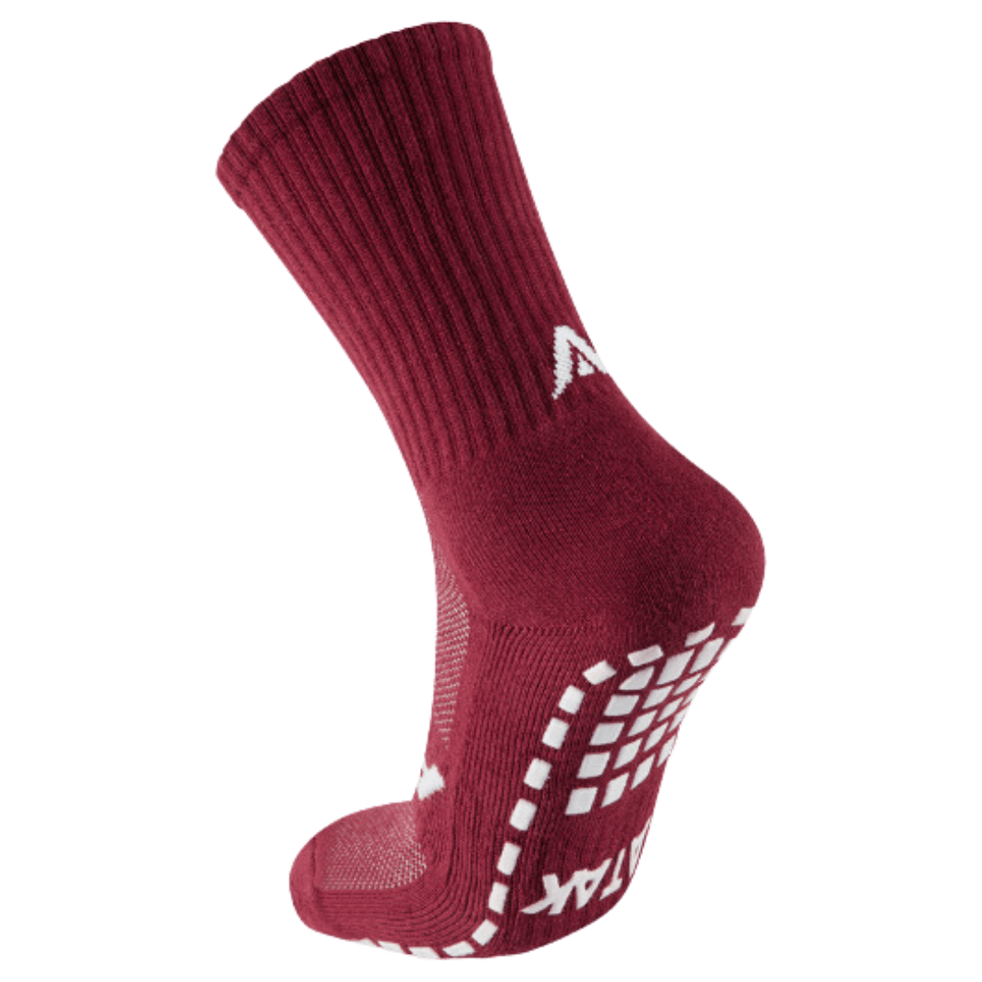 ATAK | ATAK Non-Slip Mid-Leg Socks Maroon | Non-Slip Mid-Leg Socks Maroon - EUR 36-38 | UK 3-5 | Total Hockey
