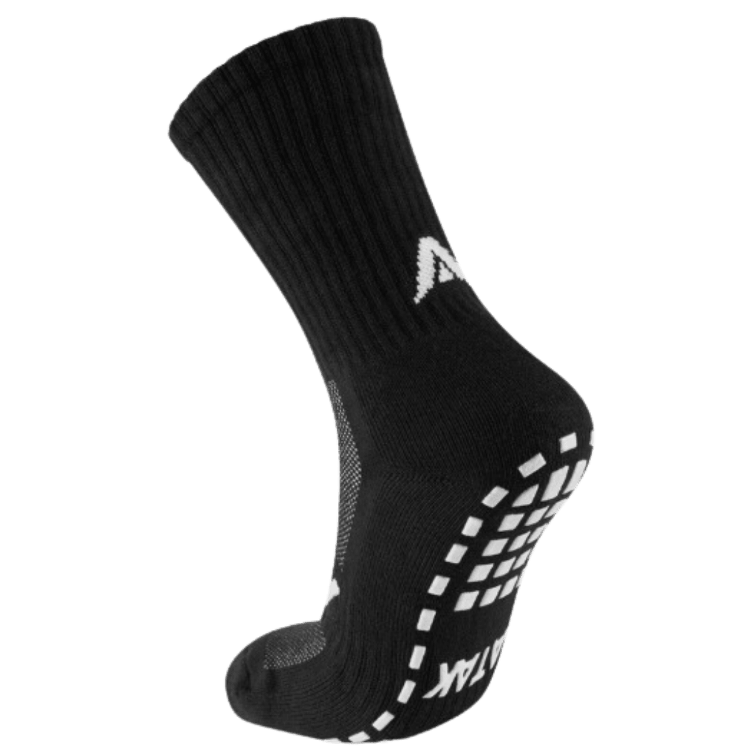 ATAK | ATAK Non-Slip Mid-Leg Socks Black | Non-Slip Mid-Leg Socks Black - EUR 36-38 | UK 3-5 | Total Hockey