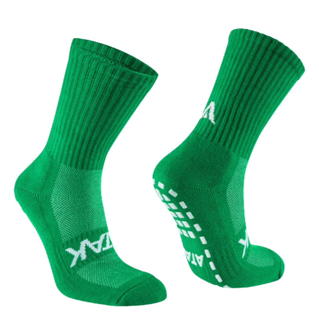 ATAK | ATAK Non-Slip Mid-Leg Socks, Green | Non-Slip Mid-Leg Socks, Green - EUR 36-38 | UK 3-5 | Total Hockey