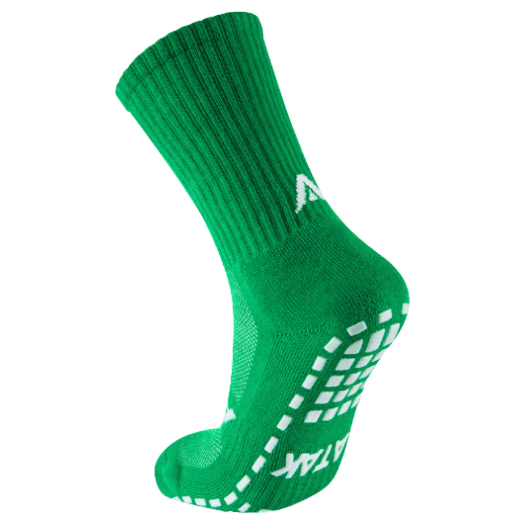 ATAK | ATAK Non-Slip Mid-Leg Socks, Green | Non-Slip Mid-Leg Socks, Green - EUR 36-38 | UK 3-5 | Total Hockey