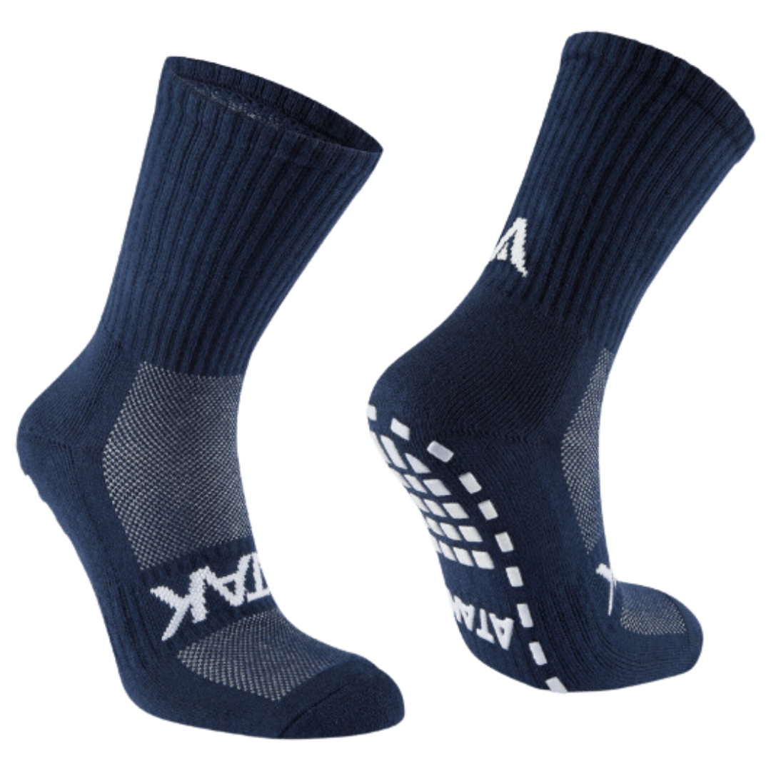 ATAK | ATAK Non-Slip Mid-Leg Socks Navy | Non-Slip Mid-Leg Socks Navy - EUR 36-38 | UK 3-5 | Total Hockey