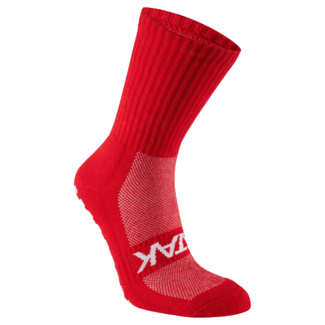 ATAK | ATAK Non-Slip Mid-Leg Socks Red | Non-Slip Mid-Leg Socks Red - EUR 36-38 | UK 3-5 | Total Hockey