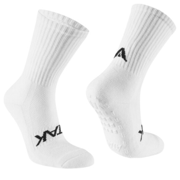 Non-Slip Mid Leg Socks White