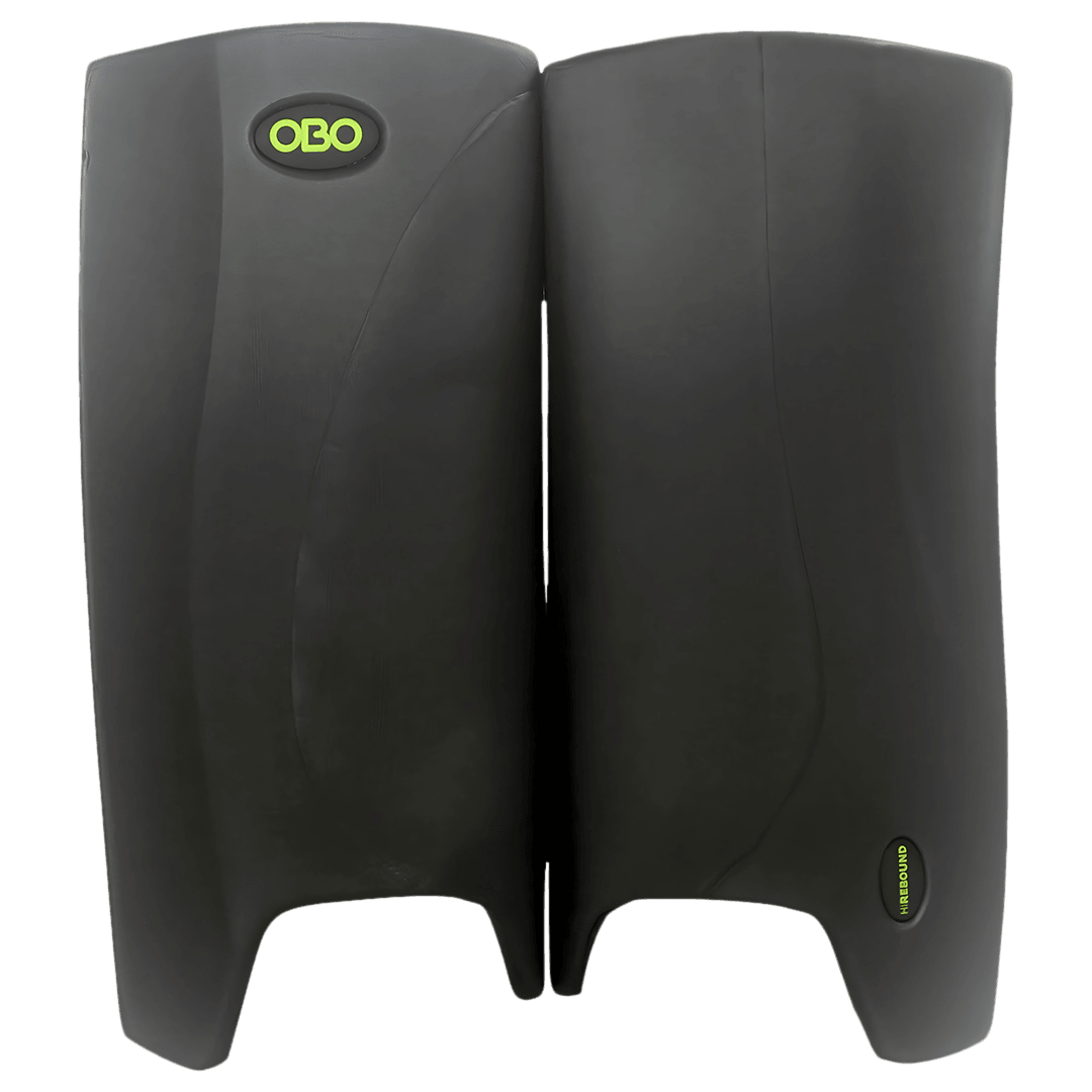 OBO | OBO HI REBOUND Legguards Black Wing/Black | HI REBOUND Legguards Black Wing/Black - Black Wing/Black / Medium | Total Hockey