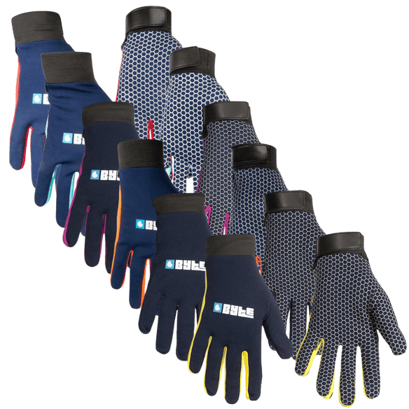Byte | Byte Skinfit Navy Gloves PAIR | Skinfit Navy Gloves PAIR - Navy / 3XSmall | Total Hockey