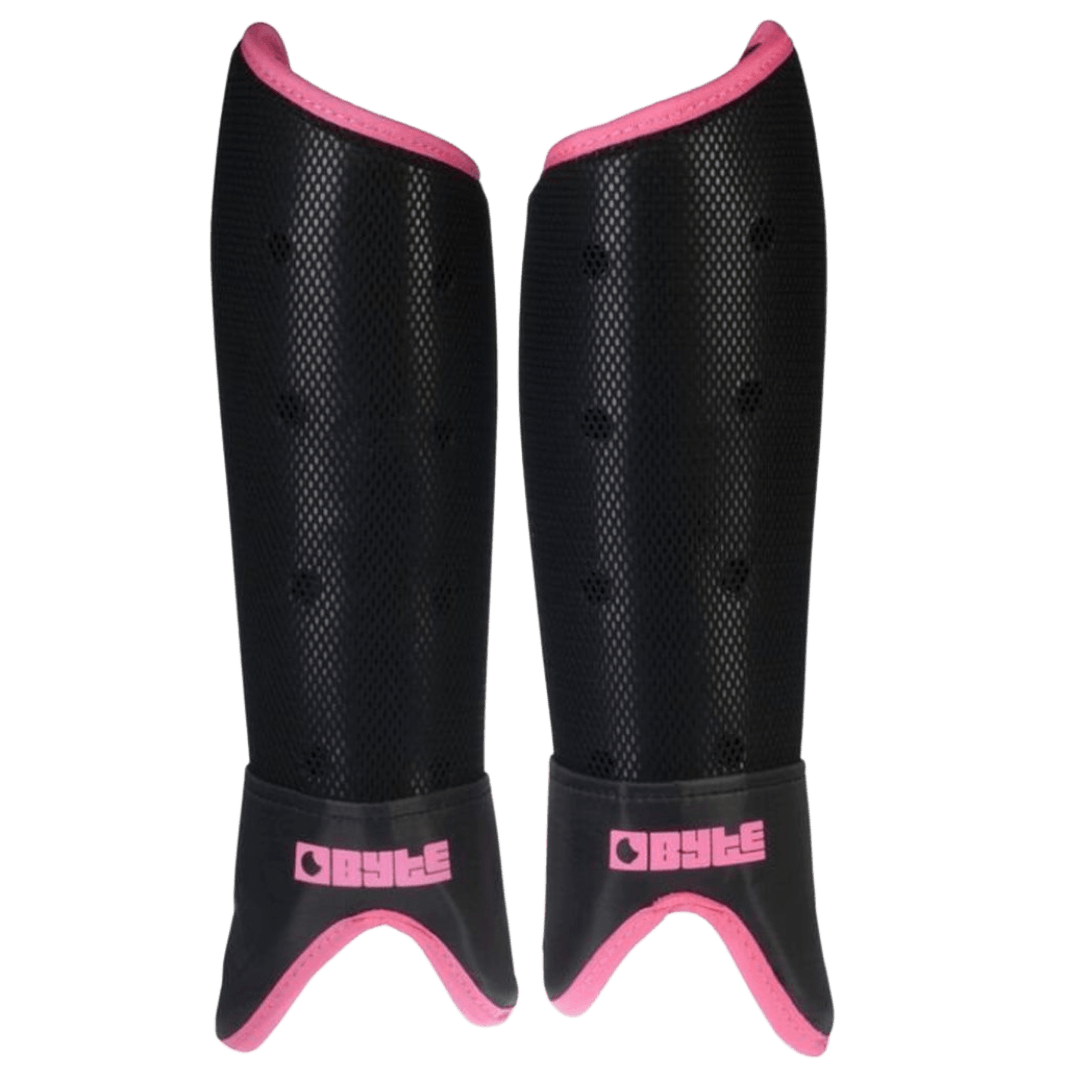 Byte | Byte SO Shin pads | SO Shin pads - Black/Pink / Small | Total Hockey