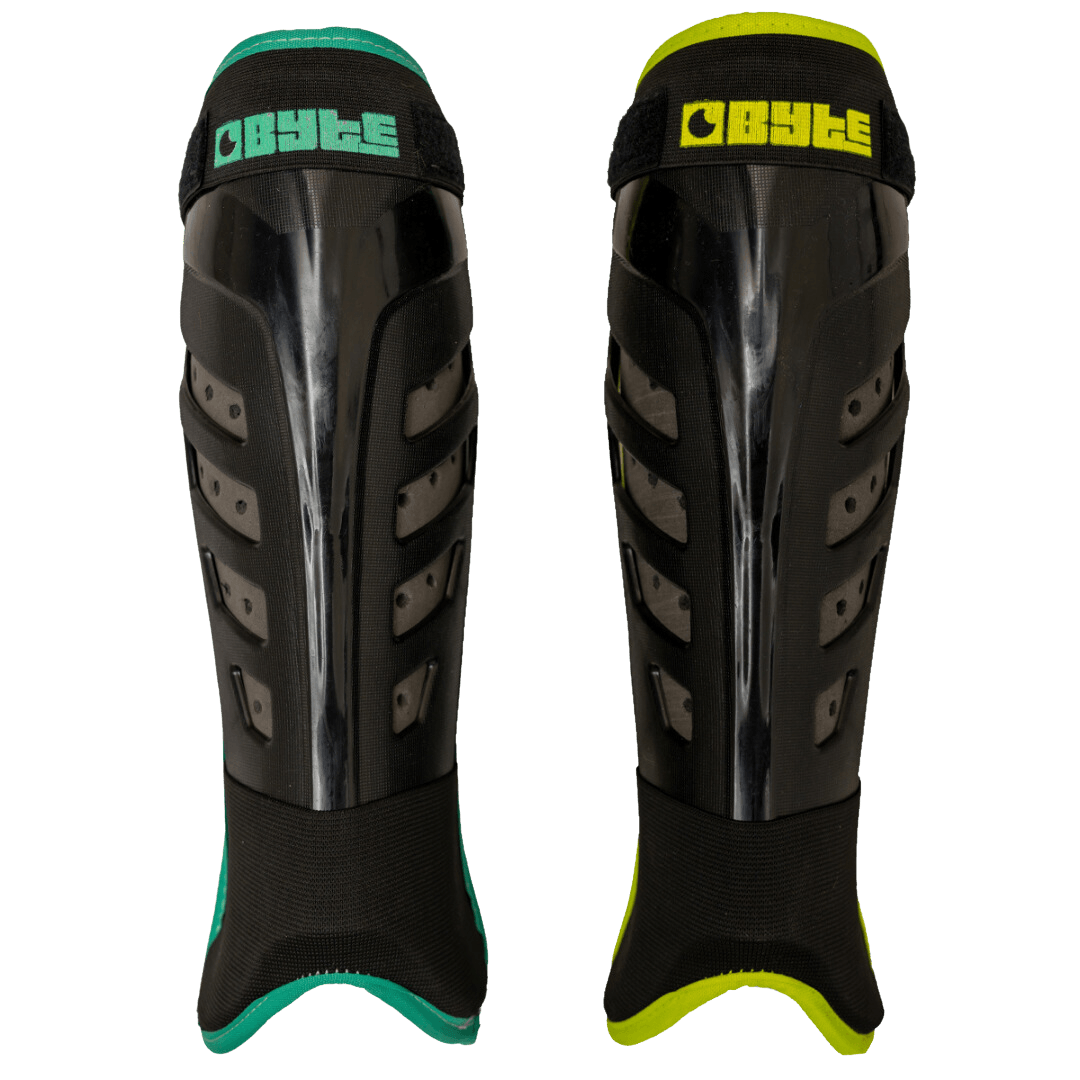 Byte | Byte XR Shingaurds | XR Shingaurds - Black/Yellow / Small | Total Hockey