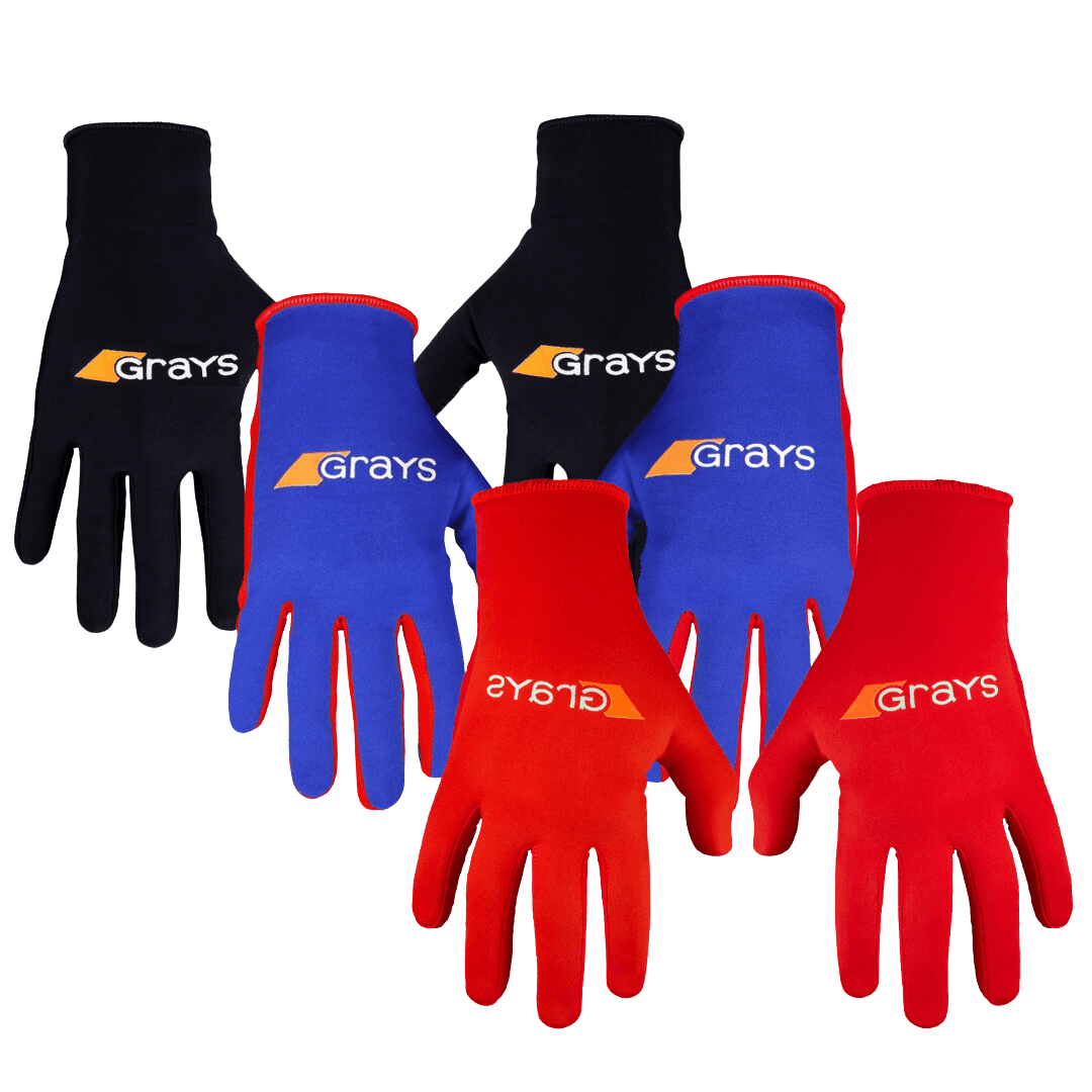 Grays | Grays Skinful PRO Gloves PAIR | Skinful PRO Gloves PAIR - Royal/Red / 3XSmall | Total Hockey