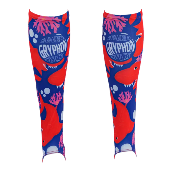 Inner Sock Without Stirrup - Blue Shark