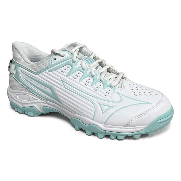 Total Hockey | Total Hockey Mizuno Lynx Jr Hockey Shoe | Mizuno Lynx Jr Hockey Shoe - White/Blue Tint | Total Hockey
