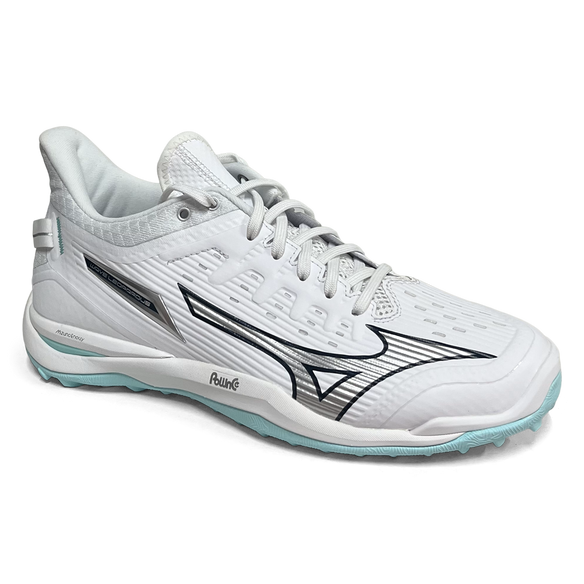 Total Hockey | Total Hockey Mizuno Leopardus Hockey Shoe | Mizuno Leopardus Hockey Shoe - White/Blue Tint | Total Hockey