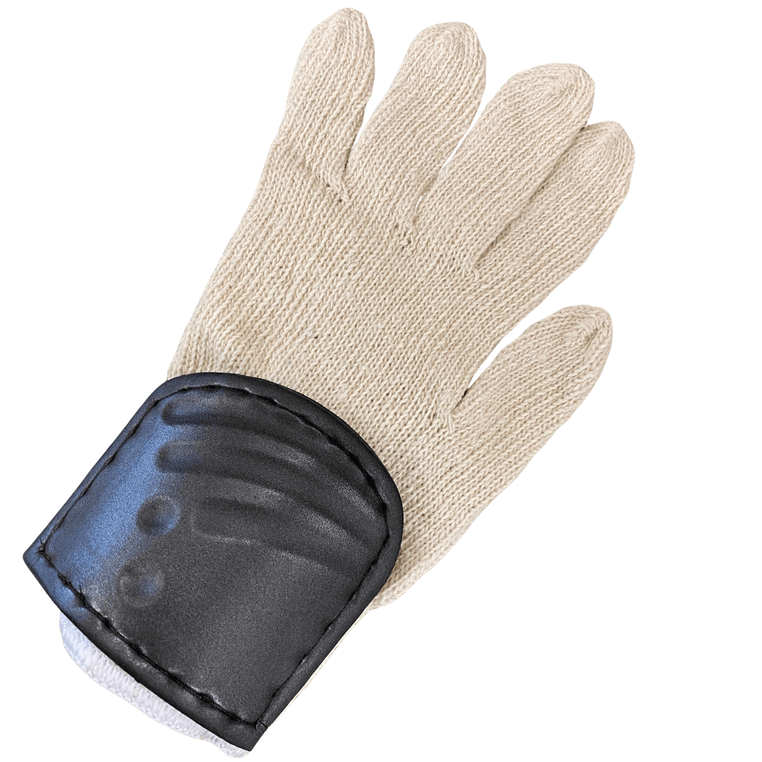 OBO | OBO Cotton Left-hand Inner Glove with Pad | Cotton Left-hand Inner Glove with Pad - Black / One Size | Total Hockey