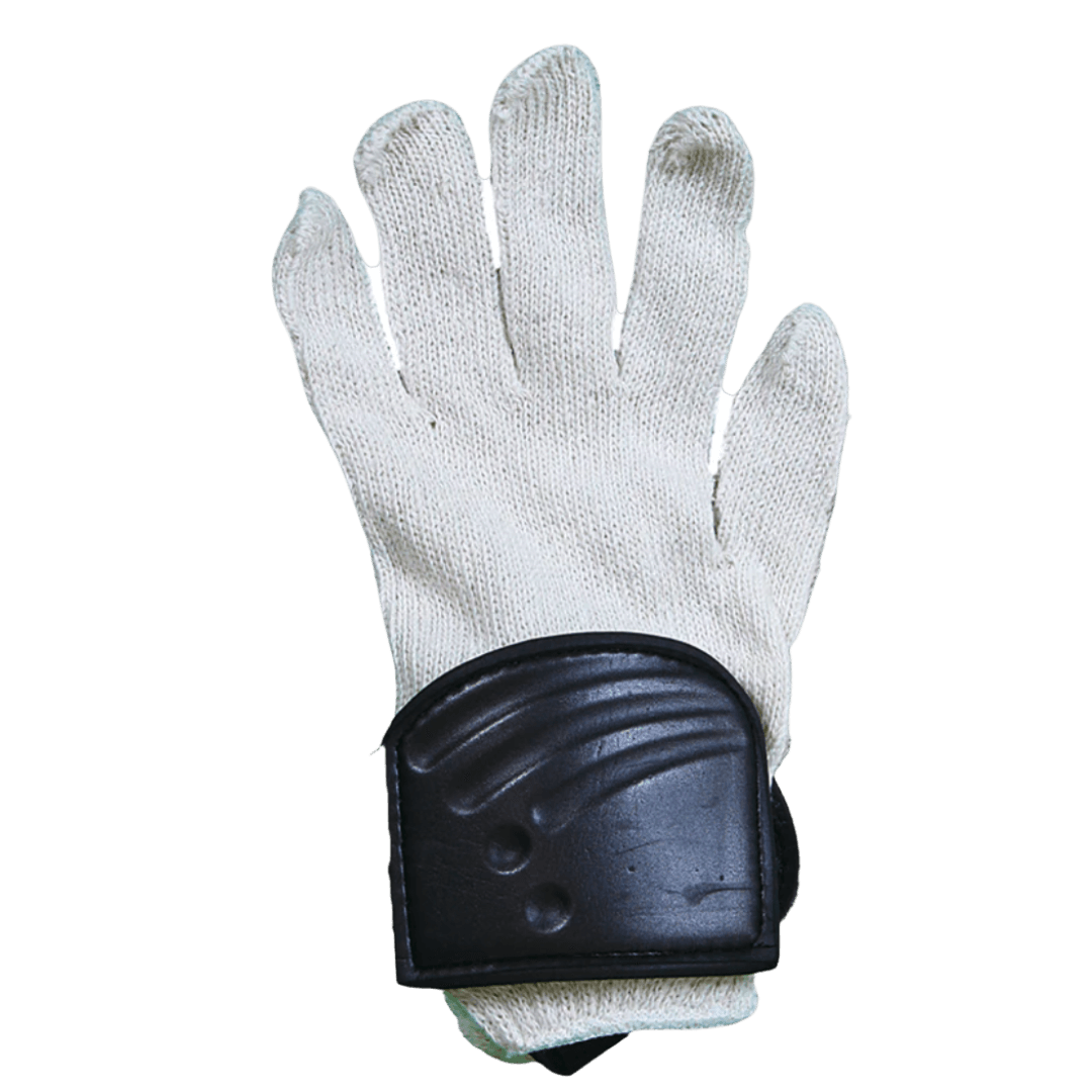 OBO | OBO Cotton Left-hand Inner Glove with Pad | Cotton Left-hand Inner Glove with Pad - Black / One Size | Total Hockey