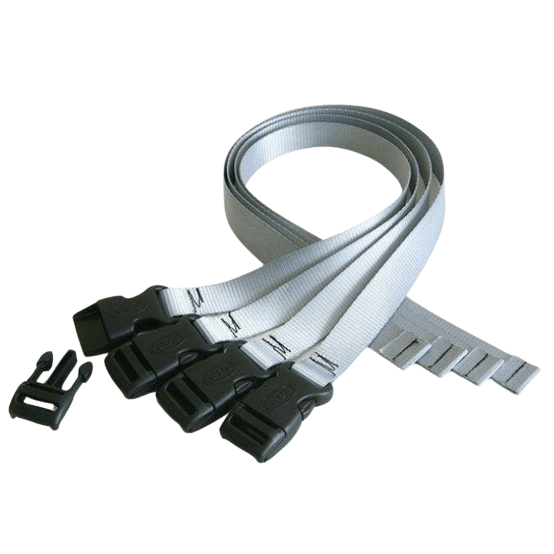 OBO | OBO Leg guard Straps | Leg guard Straps - Silver / One Set | Total Hockey