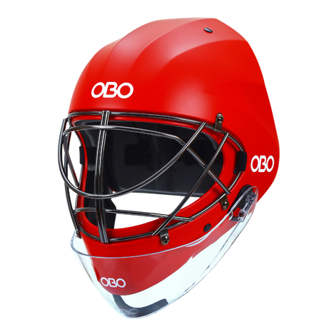 ABS Helmet Red with Throat Guard