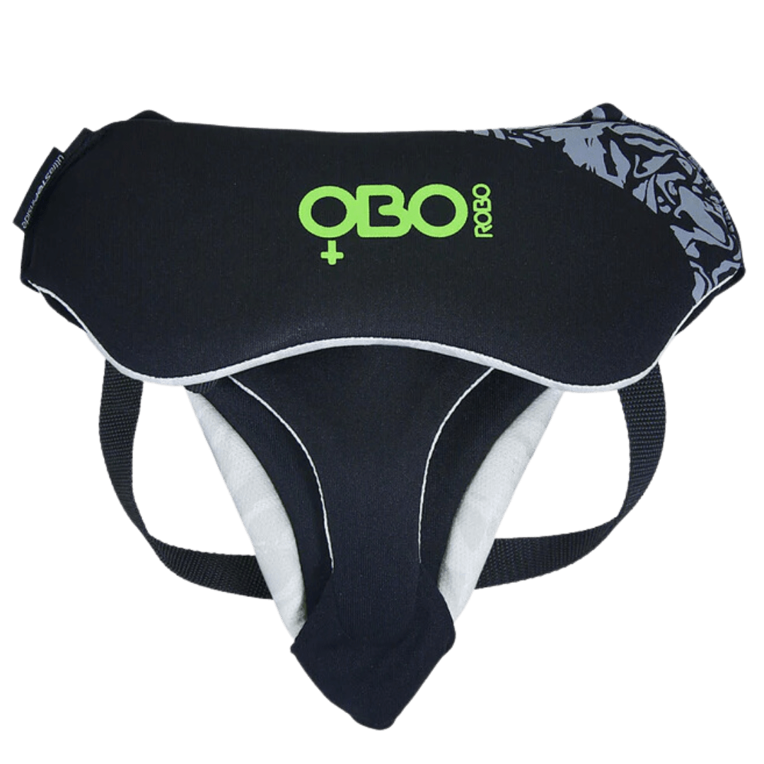 OBO | OBO RIBO Jewel Case Pelvic Guard Female | RIBO Jewel Case Pelvic Guard Female - Black/Green / One Size | Total Hockey