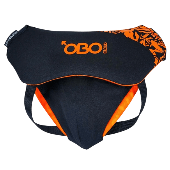 OBO | OBO CLOUD Guard Male Groin | CLOUD Guard Male Groin - Black/Orange / One Size | Total Hockey
