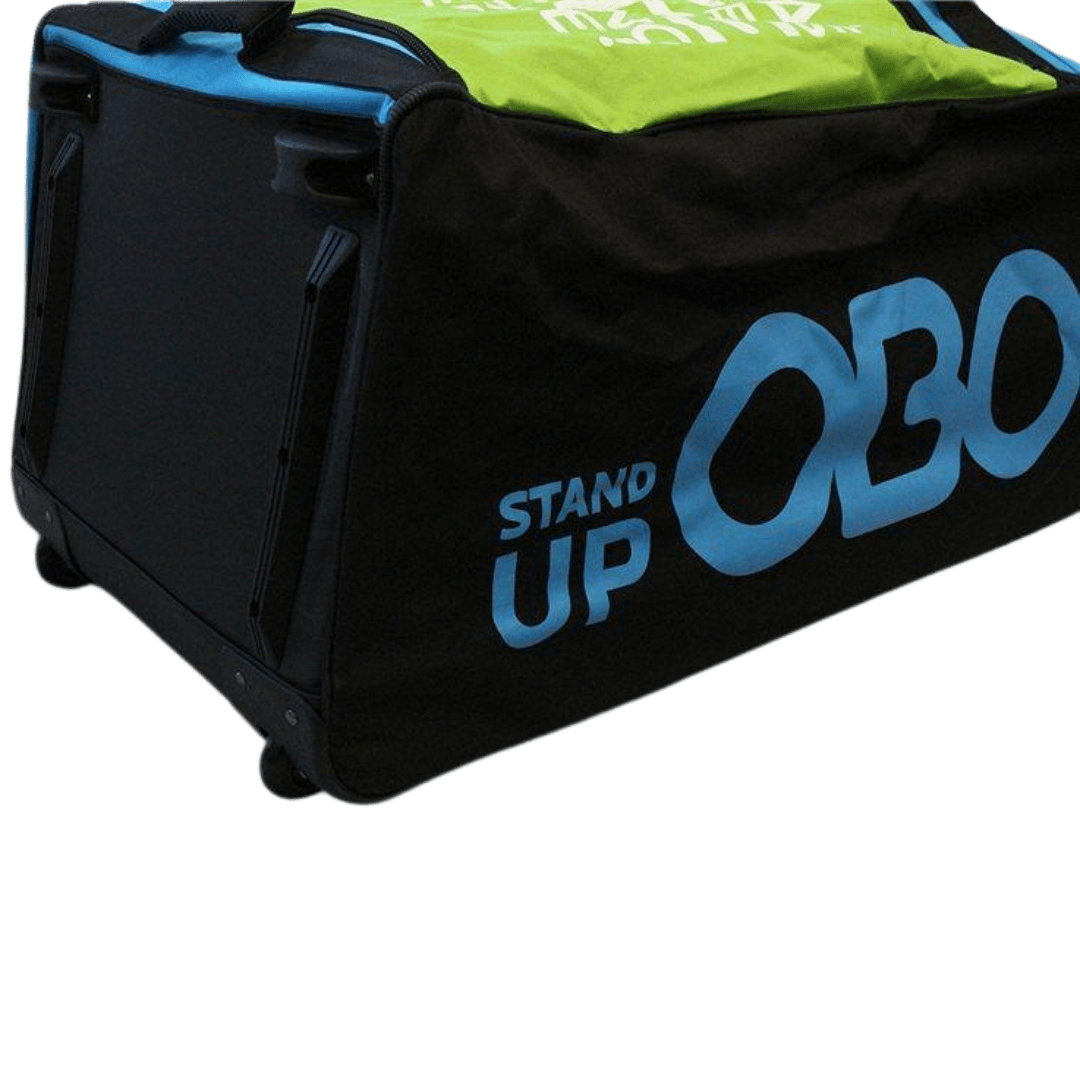 OBO | OBO Stand-Up Wheelie Bag Blue/Green | Stand-Up Wheelie Bag Blue/Green - Peron | Green | Black | Total Hockey