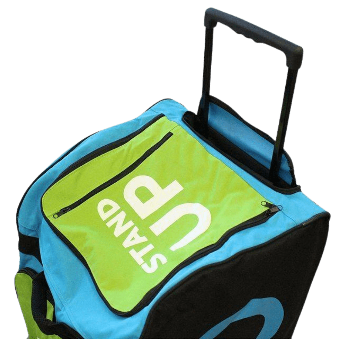 OBO | OBO Stand-Up Wheelie Bag Blue/Green | Stand-Up Wheelie Bag Blue/Green - Peron | Green | Black | Total Hockey