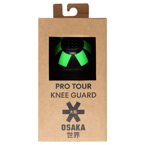 OSAKA Hockey | OSAKA Hockey Pro Tour Knee Guard | Pro Tour Knee Guard - Black/Green / One Size | Total Hockey