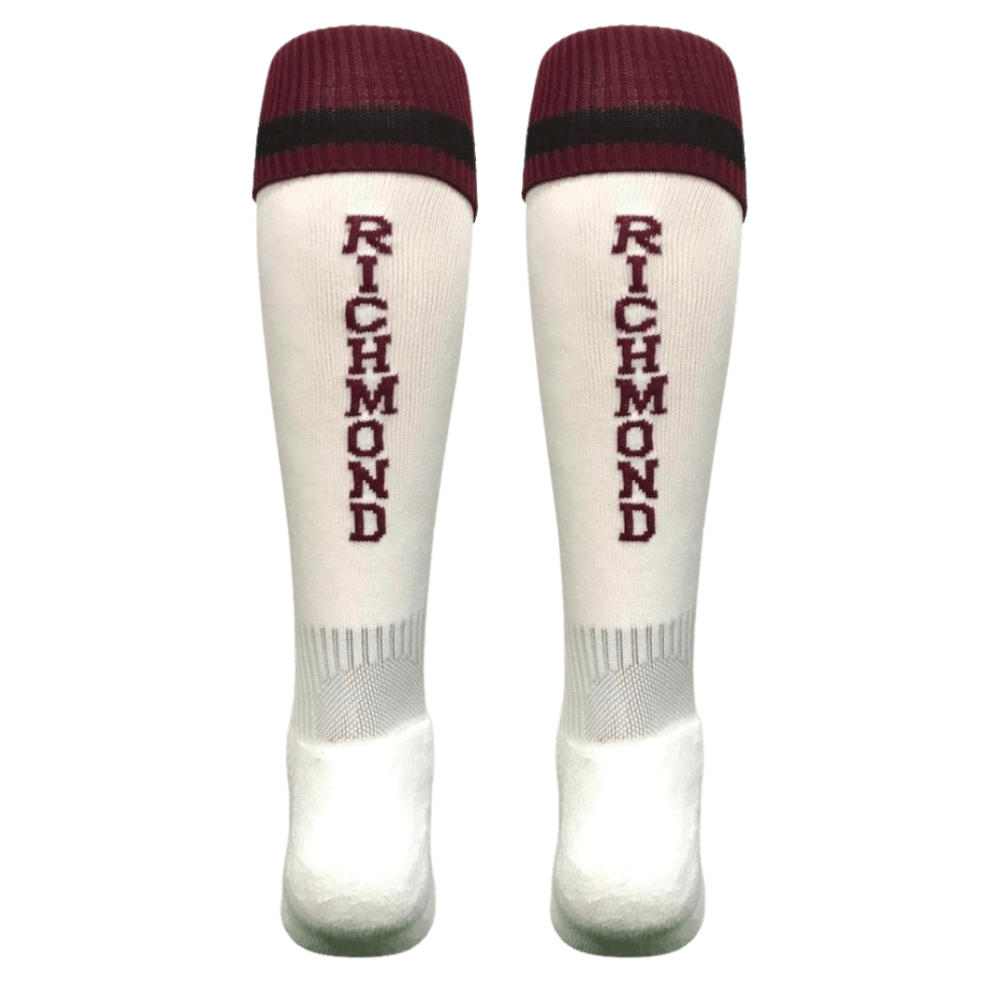 Richmond Hockey Club | Richmond Hockey Club RHC Adult Playing Socks White Away | RHC Adult Playing Socks White Away - EURO 41-46 | UK 7-11 | Total Hockey