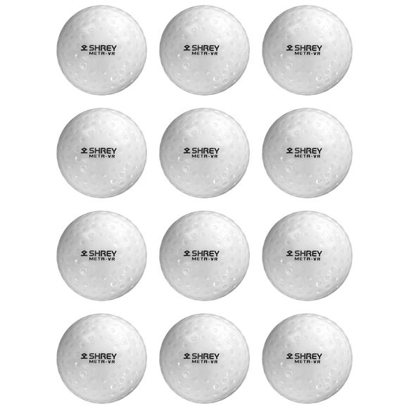 Shrey Hockey | Shrey Hockey Meta VR Dimple Ball - Box Of 12 | Meta VR Dimple Ball - Box Of 12 - White | Total Hockey