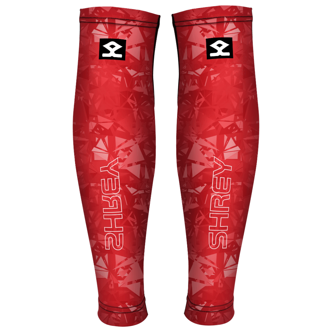 Shrey Hockey | Shrey Hockey Shin liners Without Stirrup - Red | Shin liners Without Stirrup - Red - Red / Senior | Total Hockey