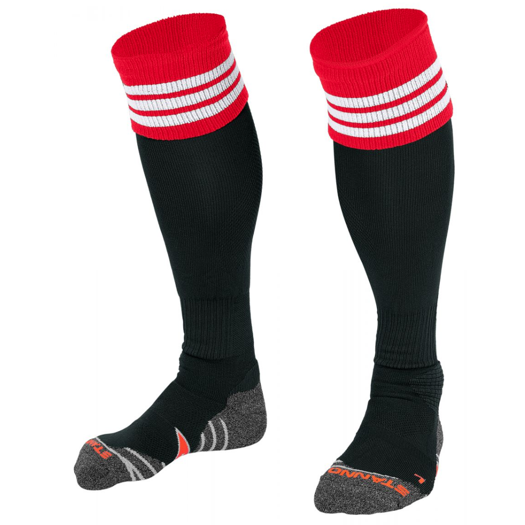 Stanno Socks | Stanno Socks Ring Sock - Black/Red | Ring Sock - Black/Red - EUR 30-35 | UK 11.5-3 Jr | Total Hockey
