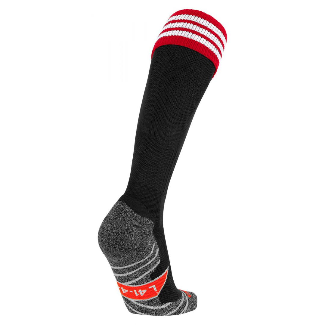 Stanno Socks | Stanno Socks Ring Sock - Black/Red | Ring Sock - Black/Red - EUR 30-35 | UK 11.5-3 Jr | Total Hockey
