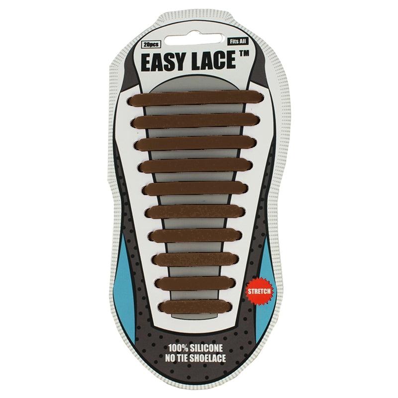 Easy Laces | Easy Laces Adult Silicone Laces | Adult Silicone Laces - Brown | Total Hockey