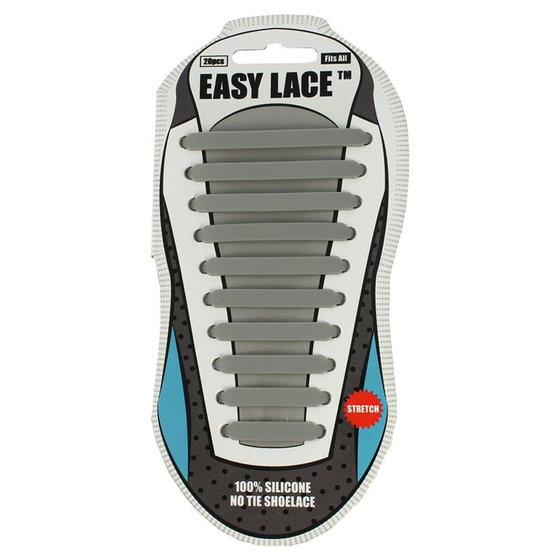Easy Laces | Easy Laces Adult Silicone Laces | Adult Silicone Laces - Grey | Total Hockey